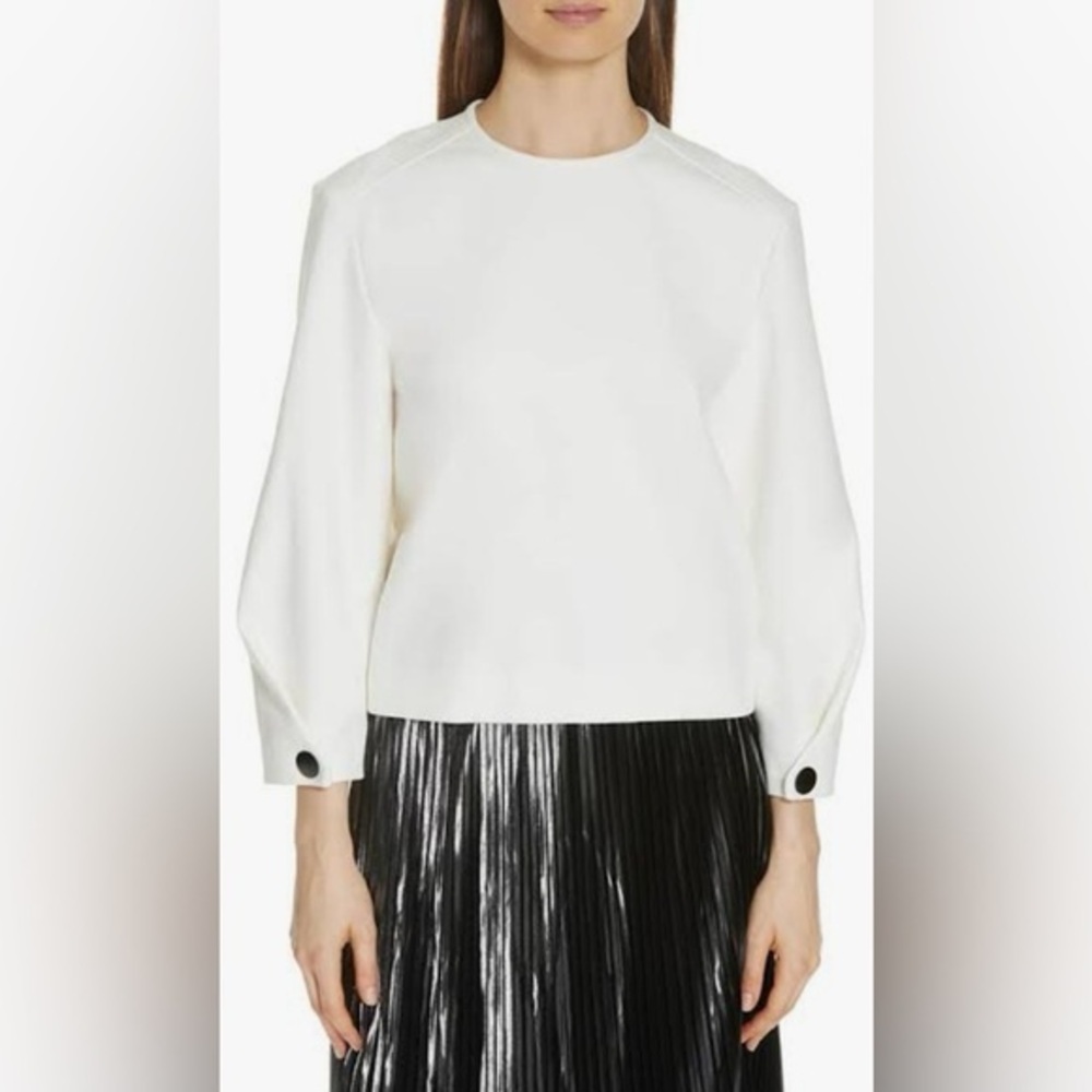 ba$sh Welcome Stretch Cotton Top Crop White Size 8